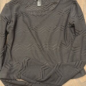 Forever 21 Black Lace Knit Sweater Small Fairy Grunge Boho